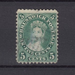 New Brunswick QV 1860 5c Green Chalon SG14 VFU BP9462