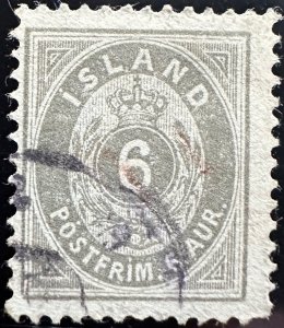 Iceland 1876 Sc.10 Used