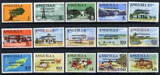 Anguilla 1969 Independence opt\'d on complete definitive ...