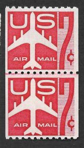 1960 VF-XF 7c Red Jet Airmail Grouping Scott #C60** PNB #C60a** #C61** LP