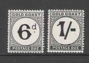 Gold Coast 1952 Postage Due Scott # J7 - J8 MNH