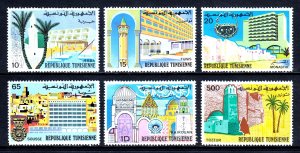 Tunisia - Scott #658-663 - MNH - Crease #658, some light toning - SCV $13