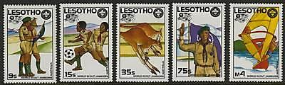 Lesotho 593-7 MNH Scouts, Kangaroos, Flag, Soccer