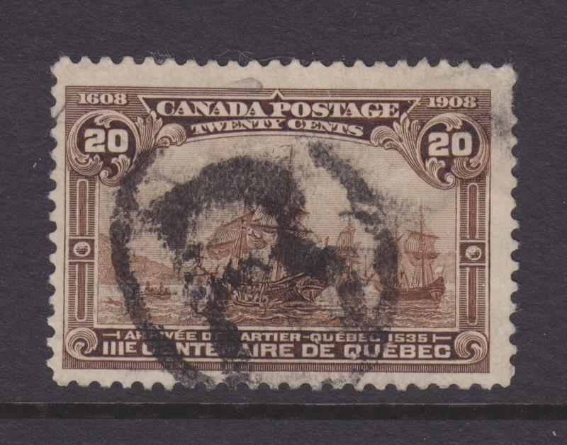 Canada Sc 103 used 1908 20c Arrival of Cartier F-VF