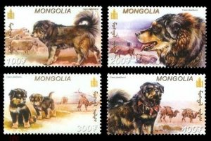 2002 Mongolia 3411-3414 Dogs
