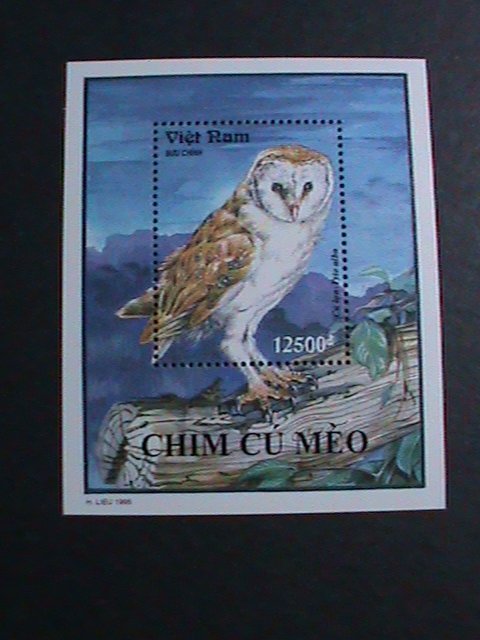 ​VIETNAM-1995 SC#2606 -COLORFUL LOVELY  BIRDS-OWL MNH MINI S/S VERY FINE