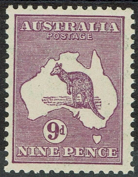 AUSTRALIA 1931 KANGAROO 9D MNH ** WMK C OF A 