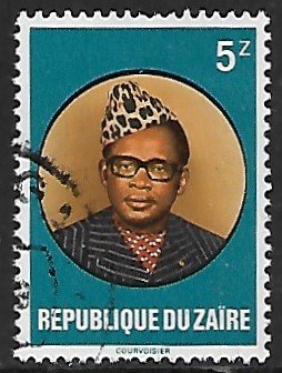 Zaire # 1056 - President Mobutu - used