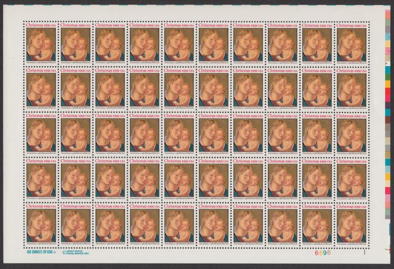 US #2578   Madonna and Child   Full sheet of 50  MNH