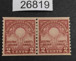 US STAMPS #656 MINT OG H PAIR LOT #26819