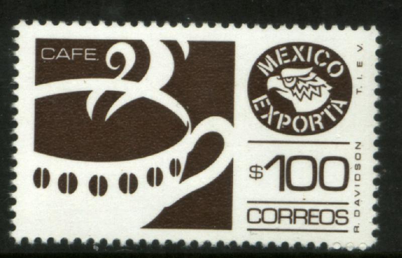 MEXICO Exporta 1470Ab $100P Coffee Perf 11 1/2 Paper 8 MNH