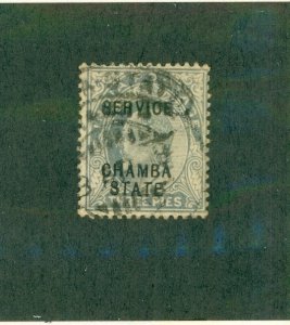 CHAMBA -INDIAN STATE O15 USED BIN $0.50