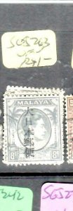 MALAYA JAPANESE OCCUPATION PENANG (P2811B) KGVI KANJI    8C  SG J263  VFU 