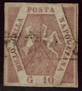 Italian Naples SC#5 Used VF SCV$210.00....Worth a Close Look!