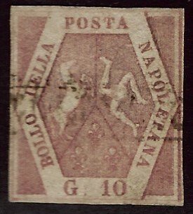 Italian Naples SC#5 Used VF SCV$210.00....Worth a Close Look!