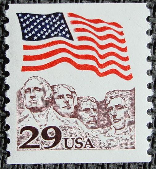 US #2523 MNH Coil Single Flag Over Mt. Rushmore SCV $.65 L12