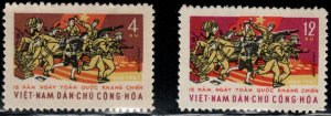 North Viet Nam Scott 184-185  National Resistance set NGAI 1961