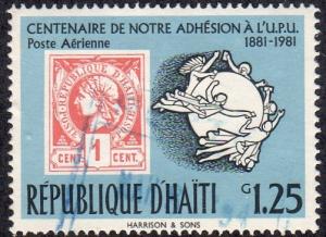 Haiti 770H - Used - 1.25g Stamp on Stamp / UPU (1983) (cv $0.60)