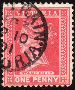 1899, Victoria 1p, Used, Sc 181