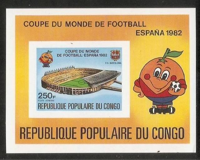 Congo 1980 World Cup Football tadium Muscot Club Emblem Sc C281 M/s MNH ++ 12916