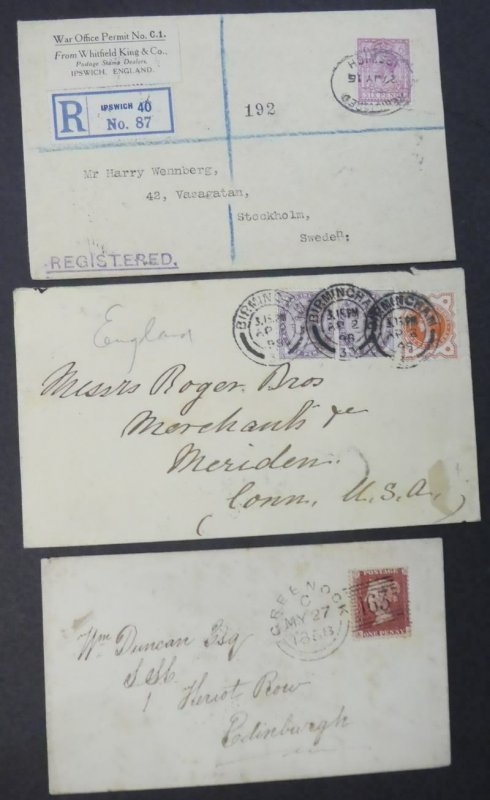EDW1949SELL : GREAT BRITAIN Interesting collection of 37 covers & PC as received