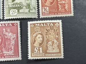 MALTA # 246-62---MINT NEVER/HINGED---COMPLETE SET---1956-57