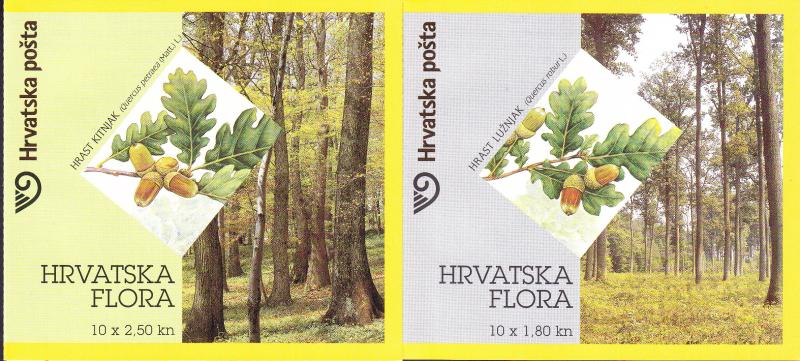 Croatia 2002 Trees Complete Booklets (3)  VF/NH(**)