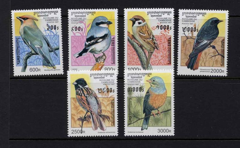 Cambodia Scott 1598-1603 MNH! Birds!