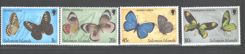 SOLOMON ISL.1980  BUTTERFLIES #431 - 434  MNH