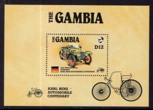 Gambia 629 Car Souvenir Sheet MNH VF