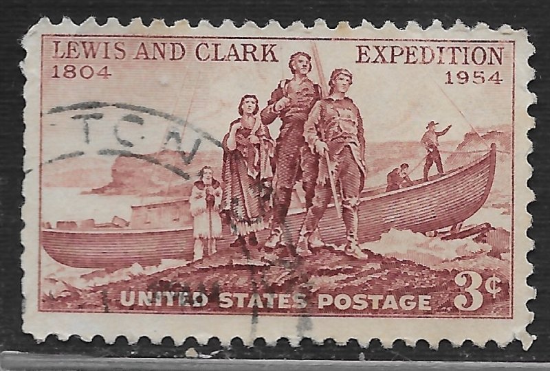 US #1063 3c Landing of Lewis and Clark