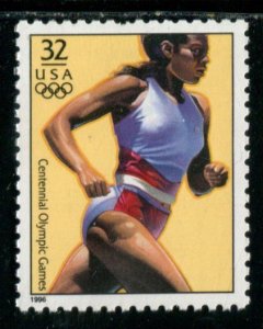 3068c US 32c Atlanta Summer Olympics - Women's Running, MNH