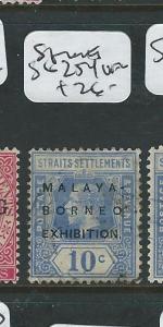 MALAYA STRAITS SETTLEMENTS (P0610B) MBE KGV 1922 10C  SG 254 D    VFU