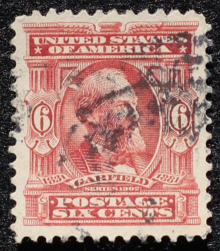 U.S. Used Stamp Scott #305 6c Garfield, Superb Jumbo. A Gem!