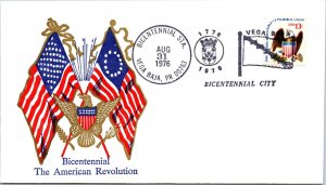 US SPECIAL EVENT CACHETED COVER BICENTENNIAL THE AMERICAN REVOLUTION VEGA BAJA