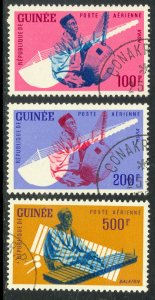 GUINEA 1962 MUSICIANS Airmail Set Sc C32-C34 CTO Used