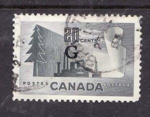 Canada-Sc#O30- id6-used 20c Pulp & Paper overprinted G-1951-53-