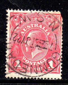 AUSTRALIA #25  1923  1 1/2p  KING GEORGE V      F-VF USED  b