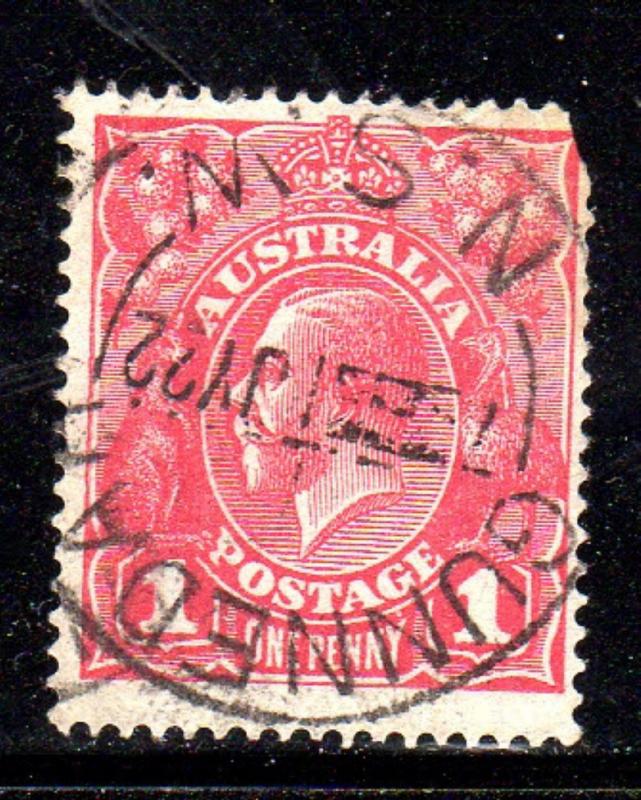 AUSTRALIA #25  1923  1 1/2p  KING GEORGE V      F-VF USED  b