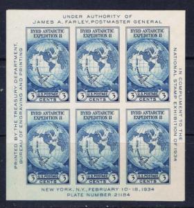 U.S. 735 souvenir sheet