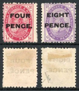 Tonga SG5/6 1891 Set of 2 Fresh Colour M/M Cat 52.50 pounds