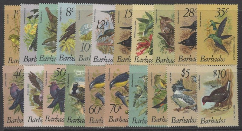 BARBADOS SG622/38 1979 BIRDS MNH