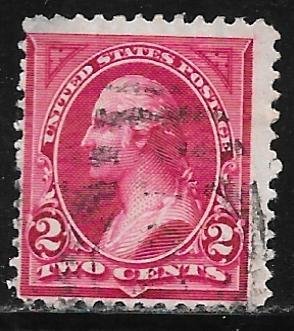 USA 249: 2c Washington, Type I, Used, F, POB