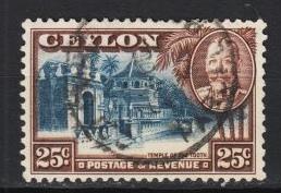 Ceylon - 1935 KGV 25c Sc# 271 - USED (8645)