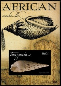 Tanzania 2011 - Seashells - IMPERF Souvenir Stamp Sheet - Scott #2627 - MNH