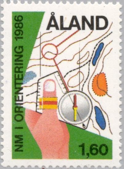 Aland 1986 #24 MNH. Orienteering