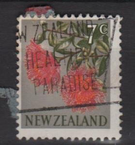 New Zealand 1967 - Scott 390 used - 7c, Rata Flower