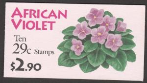 US 2486a BK176 African Violet 29c booklet 10 K1111 MNH 1993