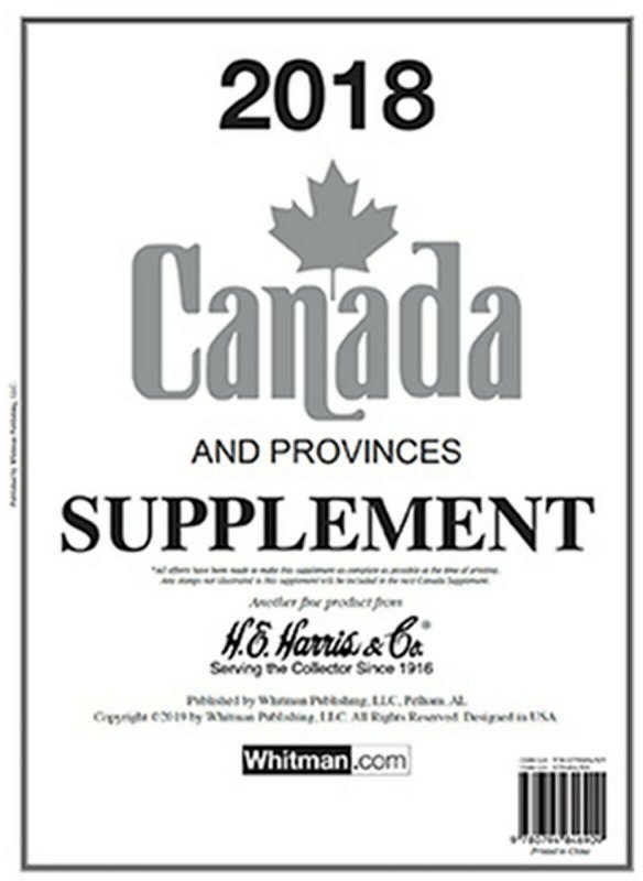 H E Harris Canada & Provinces 2018 Stamp Album Supplement