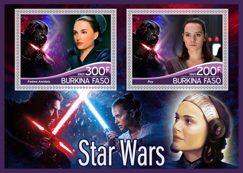 Stamps. Cinema. Space. Star Wars  2022 year 1+1 sheets perforated Burkino Faso